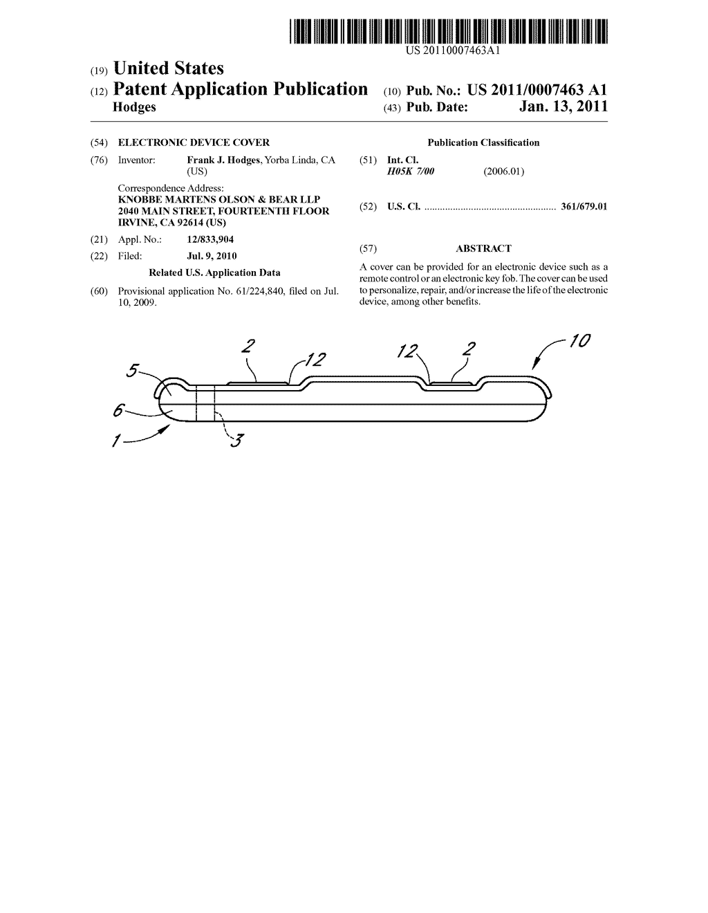 ELECTRONIC DEVICE COVER - diagram, schematic, and image 01