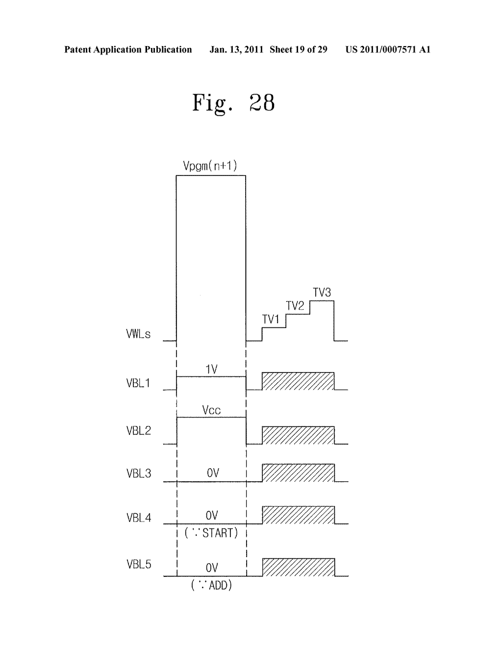 NONVOLATILE MEMORY DEVICES AND PROGRAM METHODS THEREOF IN WHICH A TARGET VERIFY OPERATION AND A PRE-PASS VERIFY OPERATION ARE PERFORMED SIMULTANEOUSLY USING A COMMON VERIFY VOLTAGE - diagram, schematic, and image 20