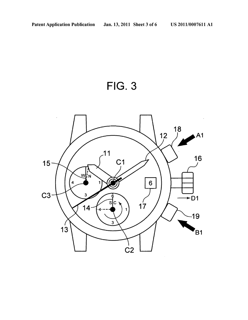 Chronograph timepiece - diagram, schematic, and image 04