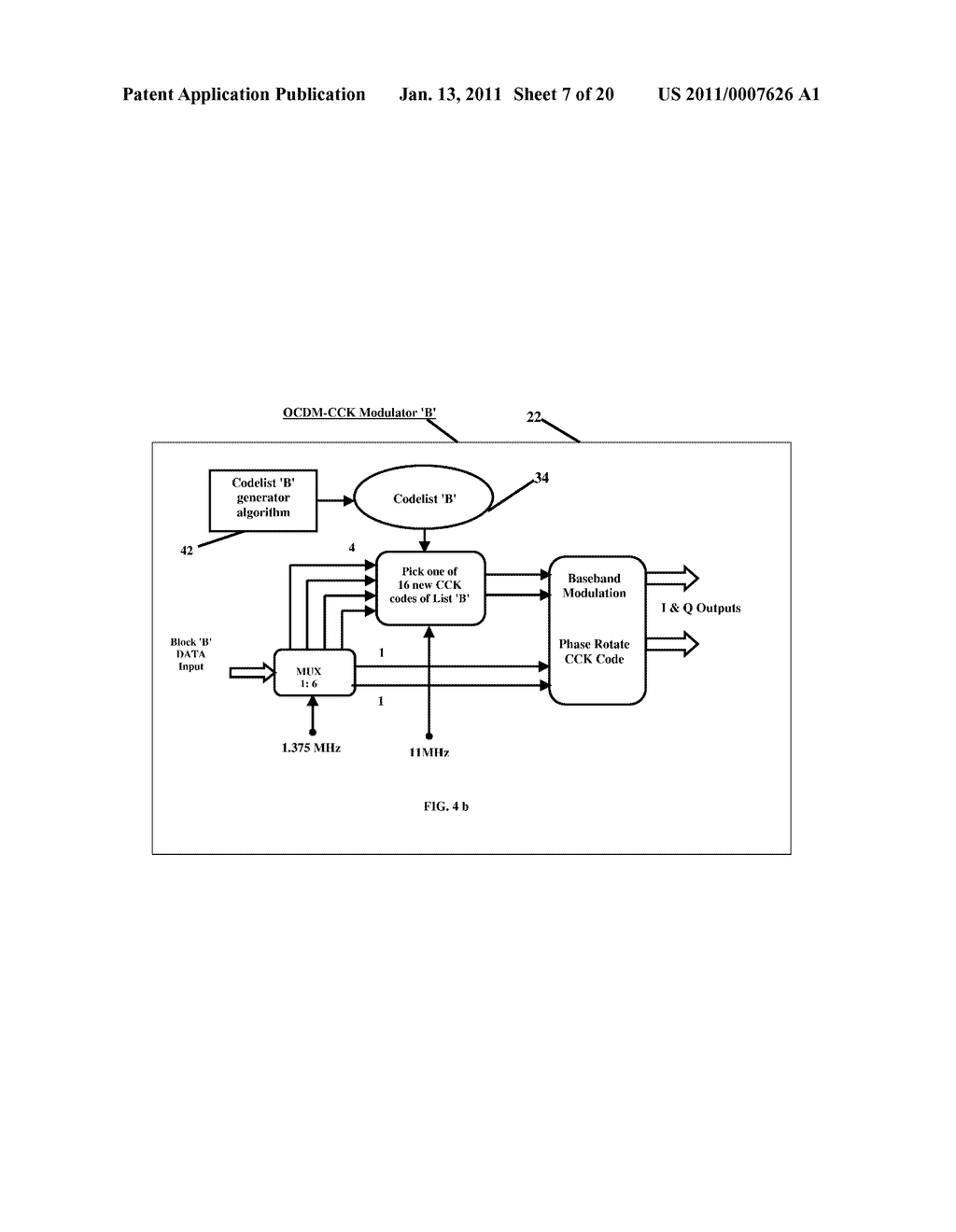 ORTHOGONAL CODE DIVISION MULTIPLEX CCK (OCDM-CCK) METHOD AND APPARATUS FOR HIGH DATA RATE WIRELESS LAN - diagram, schematic, and image 08