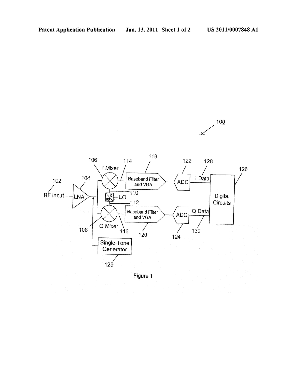 METHOD FOR CALIBRATING IQ MATCHING OF RECEIVER - diagram, schematic, and image 02