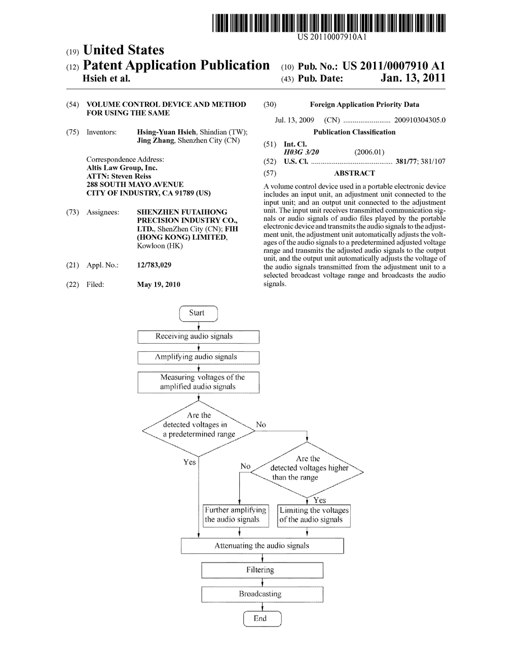 VOLUME CONTROL DEVICE AND METHOD FOR USING THE SAME - diagram, schematic, and image 01