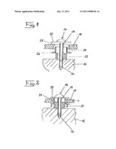 DEVICE FOR FASTENING PLASTIC PARTS TO A MOTOR VEHICLE BODY diagram and image