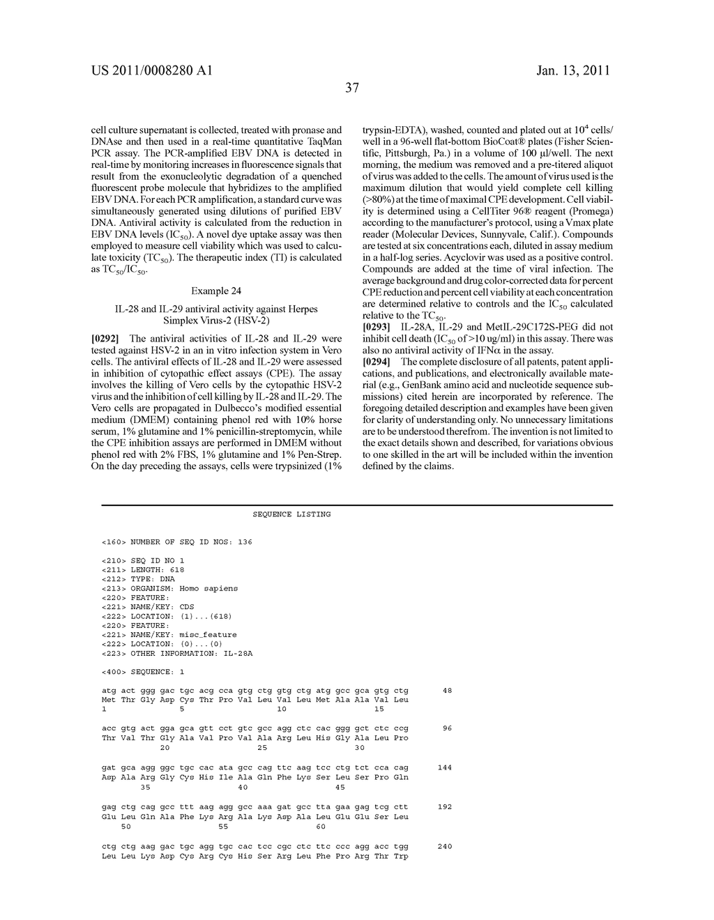 METHODS FOR TREATING VIRAL INFECTION USING IL-28 AND IL-29 CYSTEINE MUTANTS - diagram, schematic, and image 38