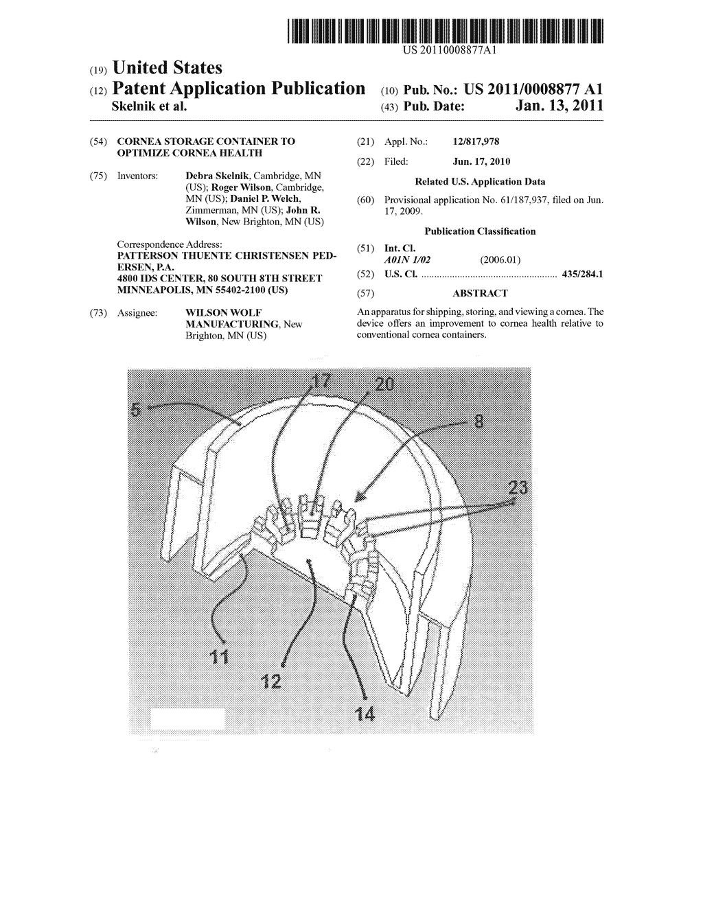 CORNEA STORAGE CONTAINER TO OPTIMIZE CORNEA HEALTH - diagram, schematic, and image 01