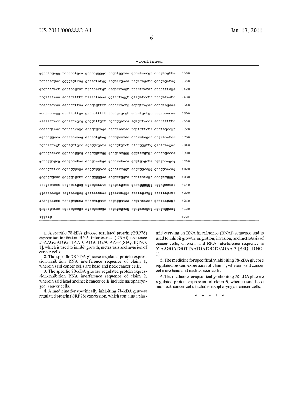 SPECIFIC GRP78 EXPRESSION-INHIBITION RNAi SEQUENCE, MEDICINE THEREOF AND METHOD THEREOF - diagram, schematic, and image 18