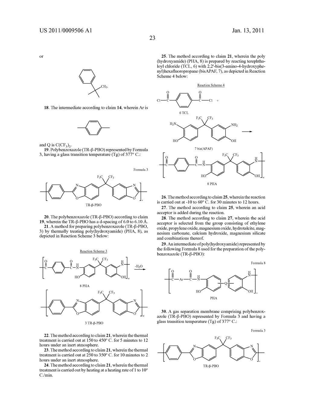 PREPARATION METHOD OF POLYBENZOXAZOLES BY THERMAL REARRANGEMENT, POLYBENZOXAZOLES PREPARED THEREBY, AND GAS SEPARATION MEMBRANE COMPRISING THE SAME - diagram, schematic, and image 31