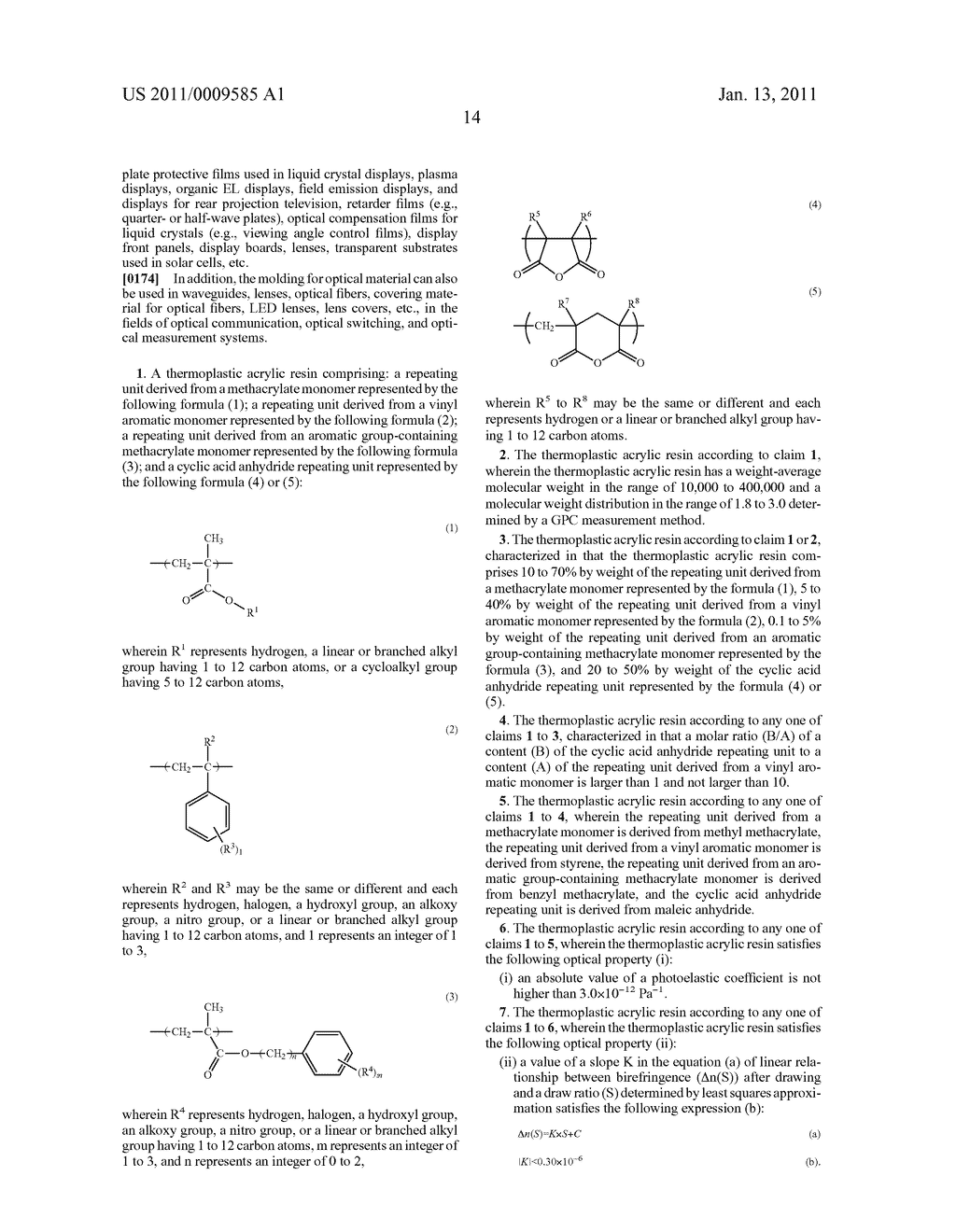 THERMOPLASTIC ACRYLIC RESIN AND MOLDED BODY FOR OPTICAL MEMBER - diagram, schematic, and image 16