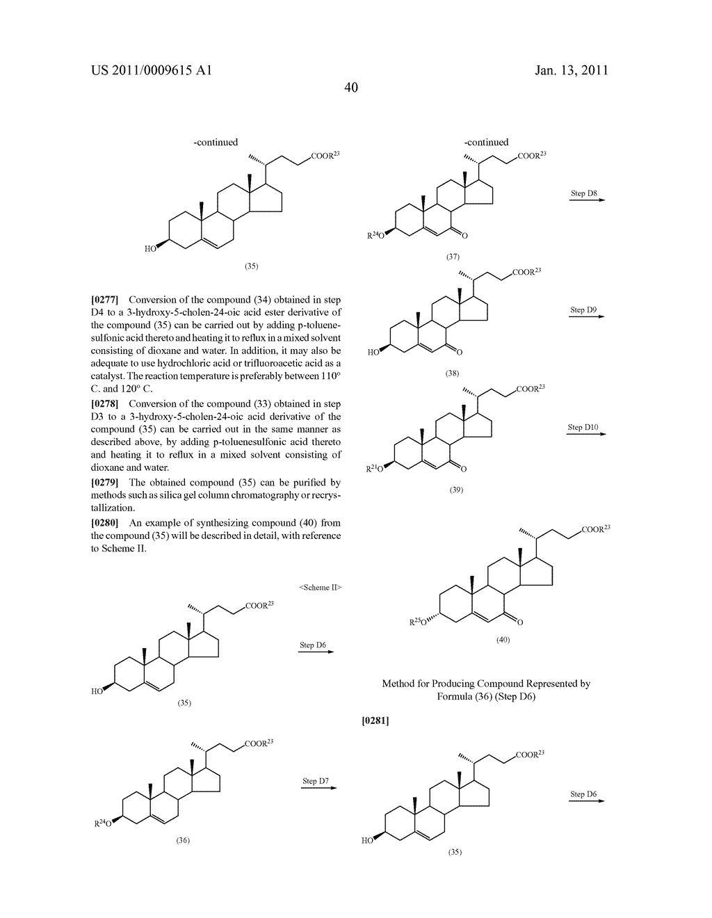 METHOD FOR PRODUCING A STEROID COMPOUND - diagram, schematic, and image 41