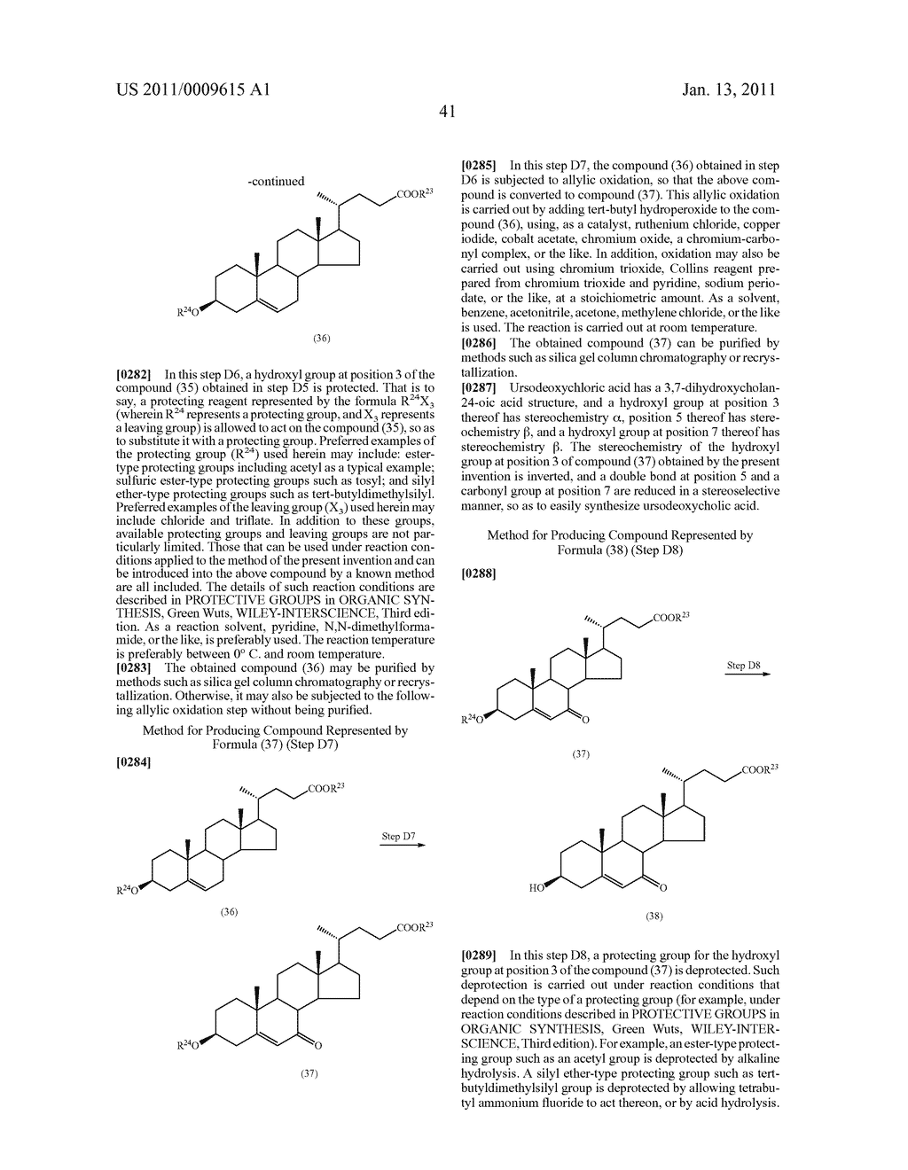 METHOD FOR PRODUCING A STEROID COMPOUND - diagram, schematic, and image 42