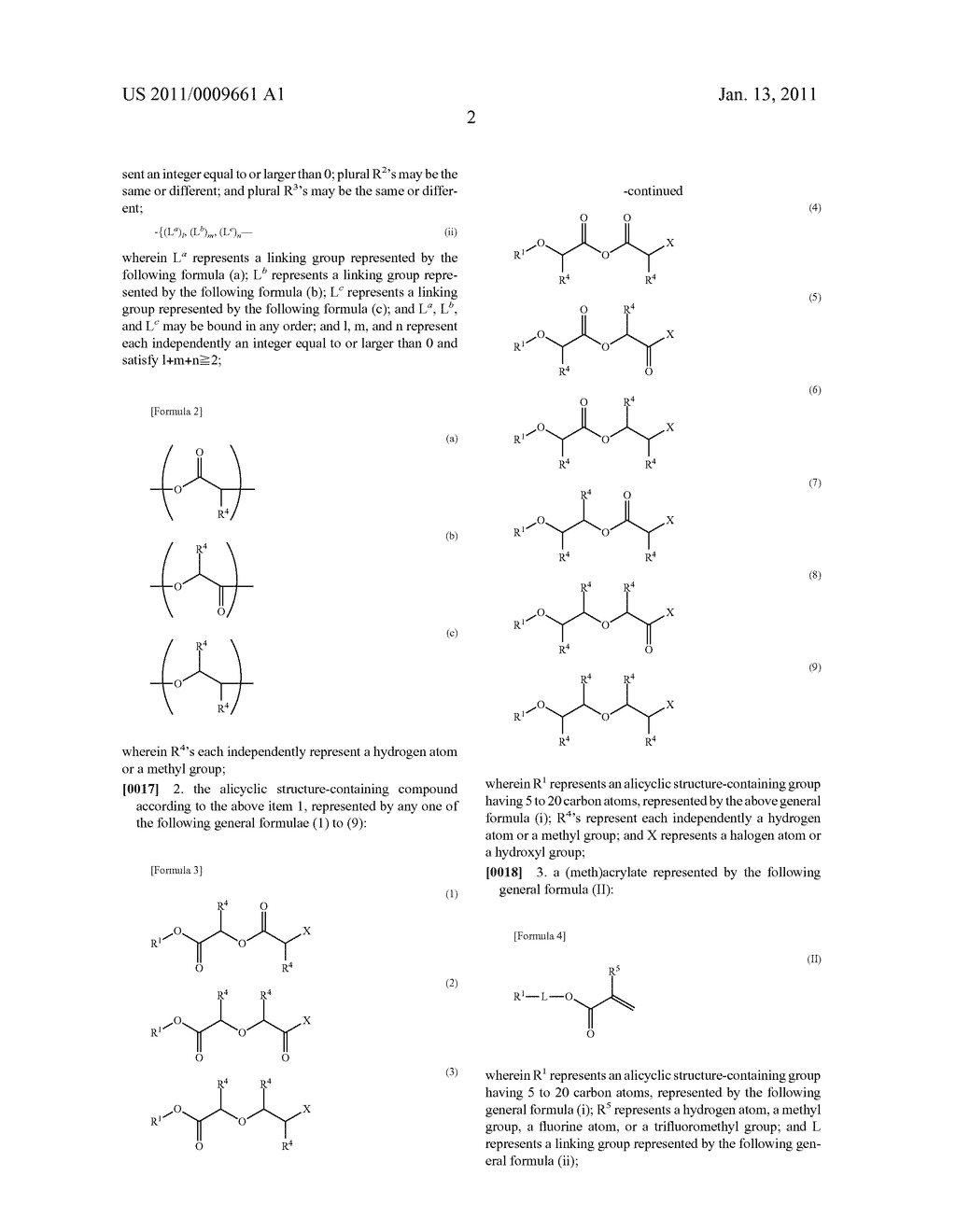 COMPOUND HAVING ALICYCLIC STRUCTURE, (METH)ACRYLIC ACID ESTER, AND PROCESS FOR PRODUCTION OF THE (METH)ACRYLIC ACID ESTER - diagram, schematic, and image 03