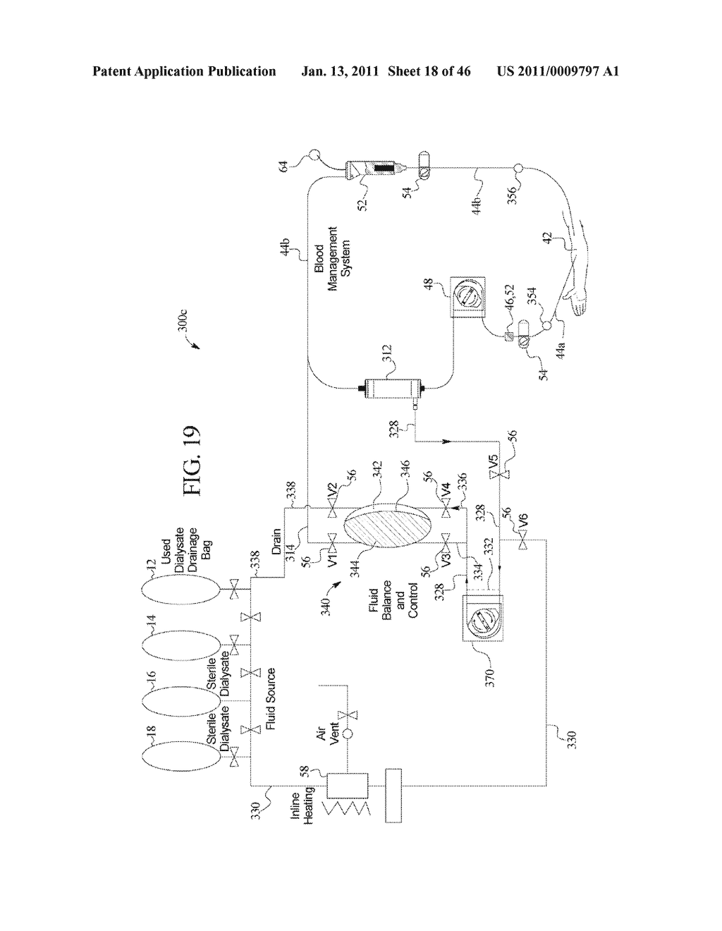 DIALYSIS SYSTEM INCLUDING BLOOD AND DIALYSATE CASSETTE - diagram, schematic, and image 19