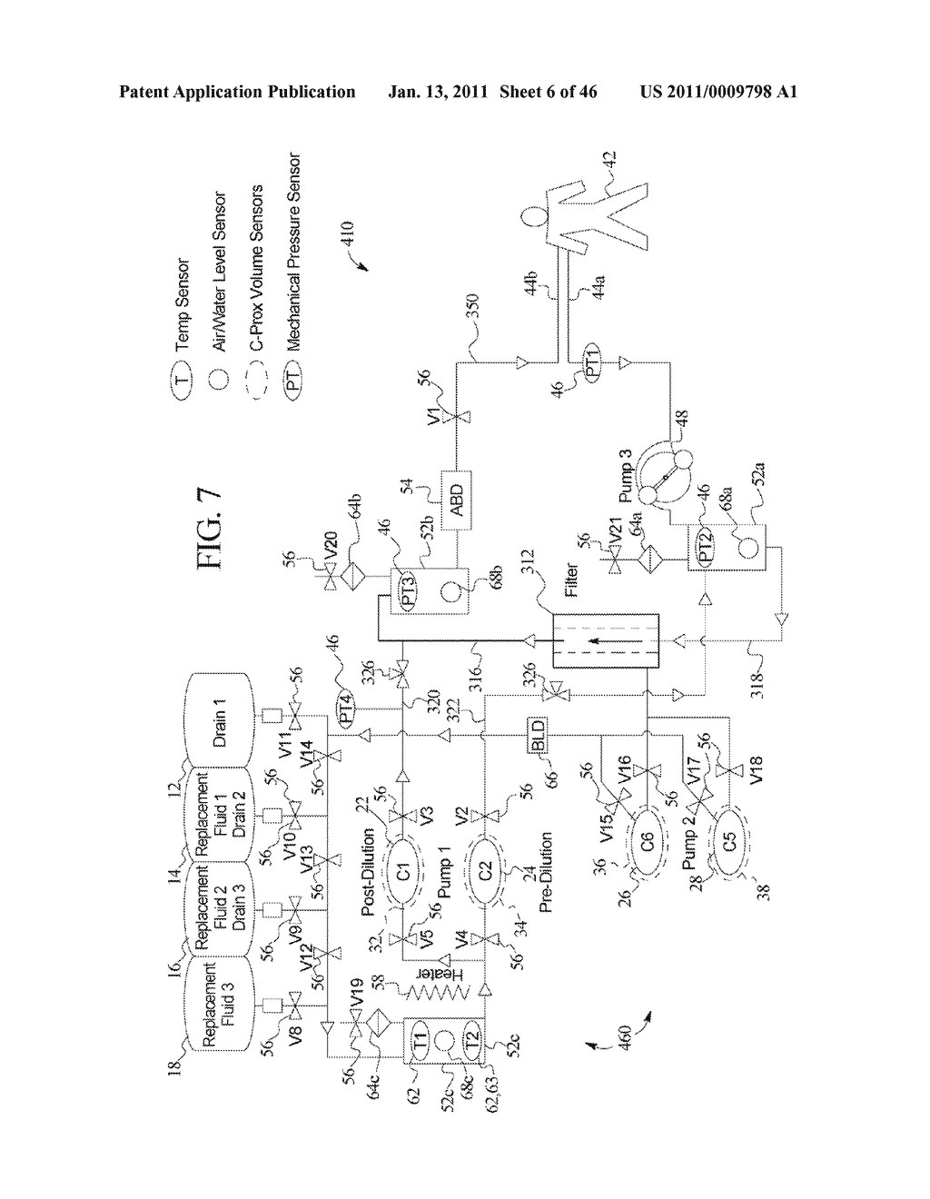 RENAL THERAPY SYSTEM HAVING PUMP REVERSING FLUID CONTROL - diagram, schematic, and image 07