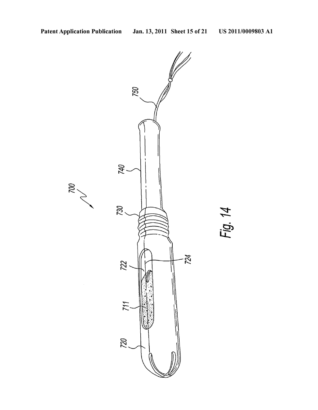 TAMPON ASSEMBLY PROVIDING PROPER BODILY PLACEMENT OF A PLEDGET - diagram, schematic, and image 16