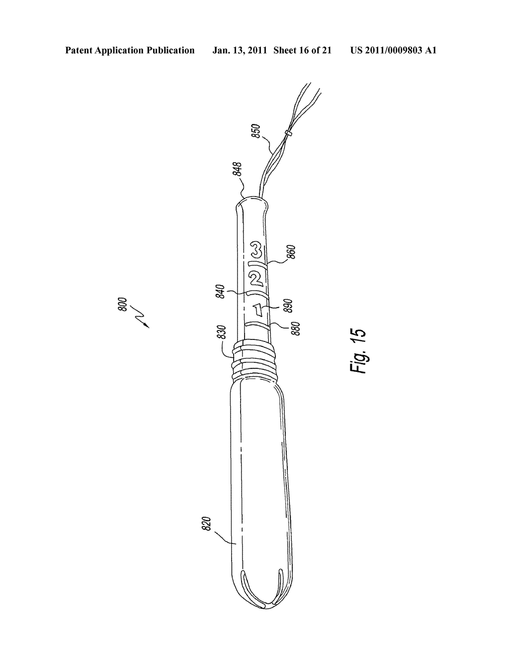 TAMPON ASSEMBLY PROVIDING PROPER BODILY PLACEMENT OF A PLEDGET - diagram, schematic, and image 17