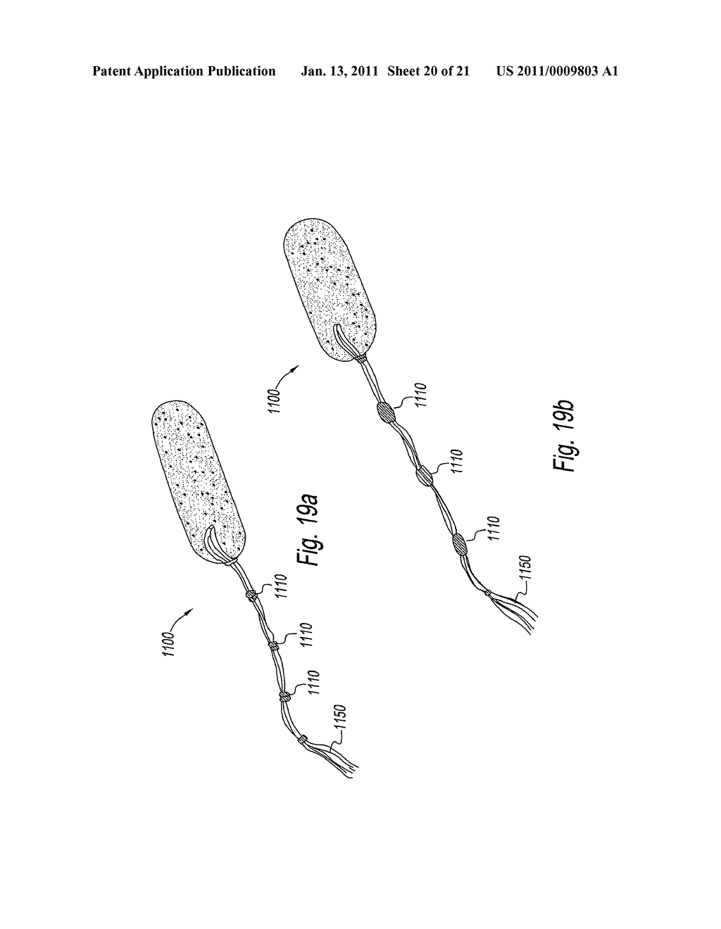 TAMPON ASSEMBLY PROVIDING PROPER BODILY PLACEMENT OF A PLEDGET - diagram, schematic, and image 21