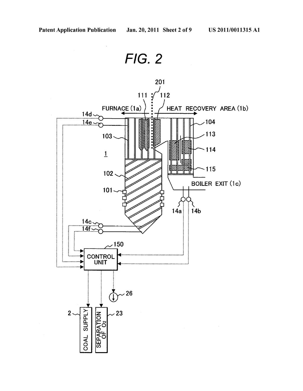 Oxyfuel Boiler and Control Method for Oxyfuel Boiler - diagram, schematic, and image 03