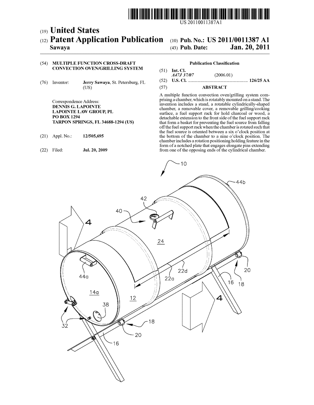 MULTIPLE FUNCTION CROSS-DRAFT CONVECTION OVEN/GRILLING SYSTEM - diagram, schematic, and image 01