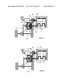 TRAVEL SYSTEM FOR A HYBRID TYPE MOTOR VEHICLE AND METHOD FOR DRIVING SAME diagram and image