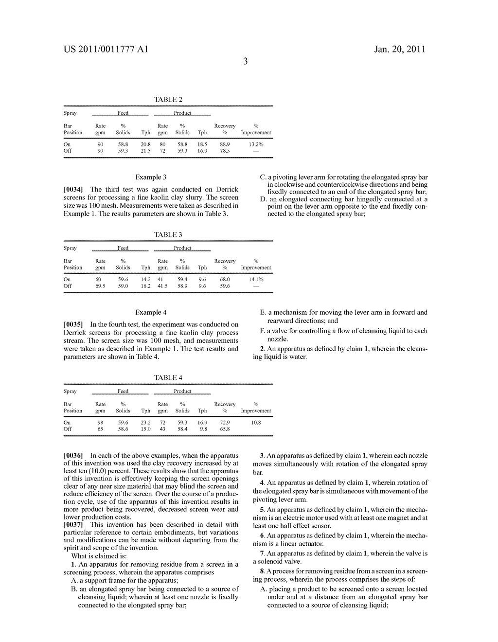 Apparatus and process for removal of residue from a screen - diagram, schematic, and image 09