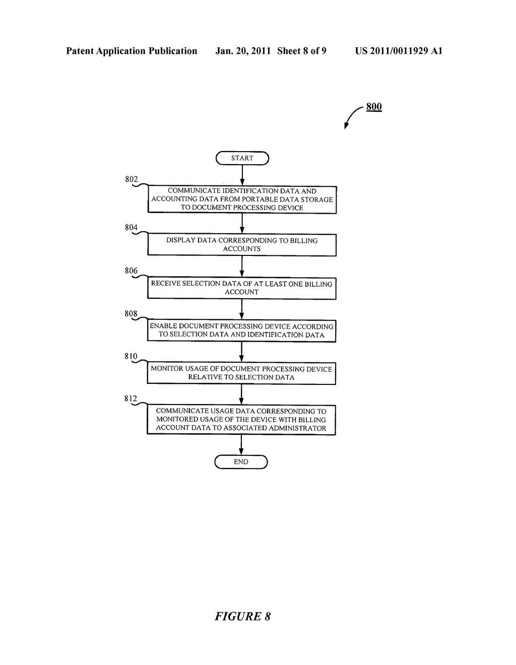 SYSTEM AND METHOD FOR CARD BASED DOCUMENT PROCESSING DEVICE LOGIN AND ACCOUNTING - diagram, schematic, and image 09