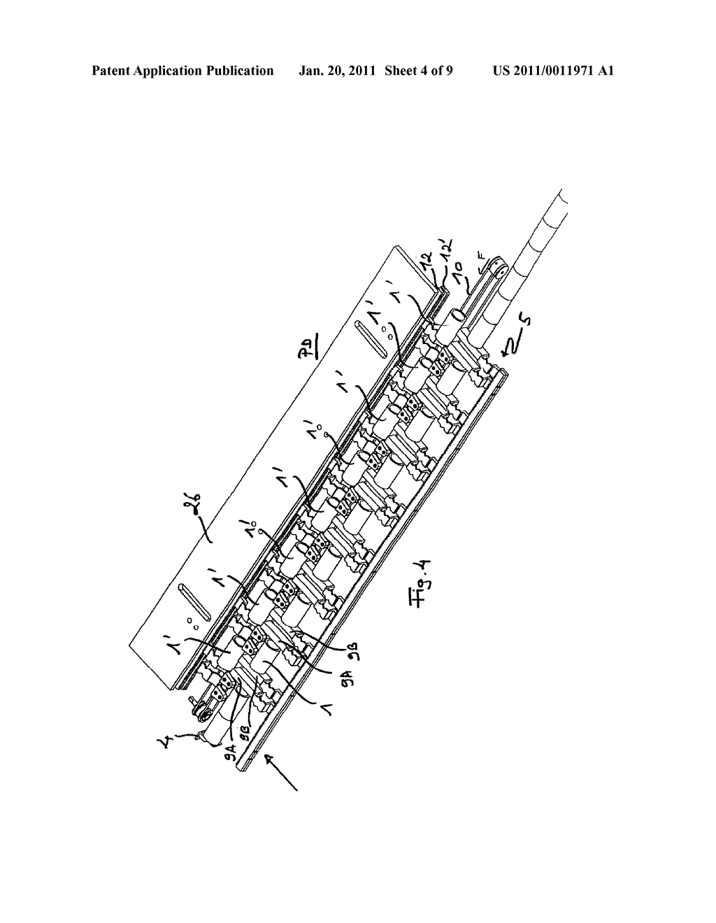 DEVICE AND METHOD FOR PREPARING MANDRELS, DEVICE FOR COLLECTING THE WOUND MANDRELS AND DEVICE AND METHOD FOR HANDLING THE MANDRELS - diagram, schematic, and image 05