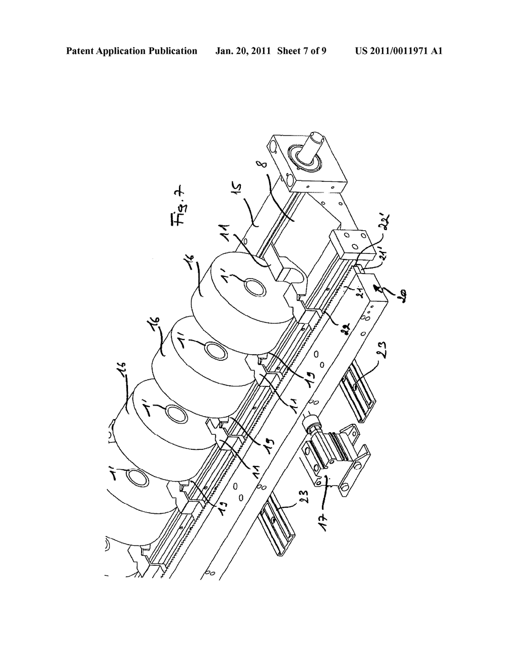 DEVICE AND METHOD FOR PREPARING MANDRELS, DEVICE FOR COLLECTING THE WOUND MANDRELS AND DEVICE AND METHOD FOR HANDLING THE MANDRELS - diagram, schematic, and image 08