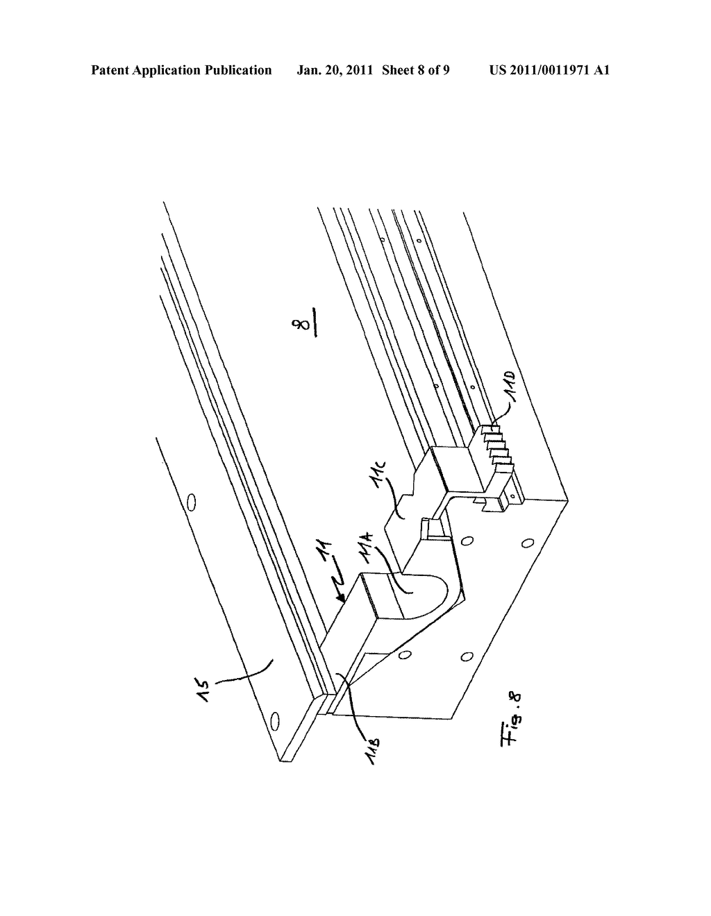 DEVICE AND METHOD FOR PREPARING MANDRELS, DEVICE FOR COLLECTING THE WOUND MANDRELS AND DEVICE AND METHOD FOR HANDLING THE MANDRELS - diagram, schematic, and image 09