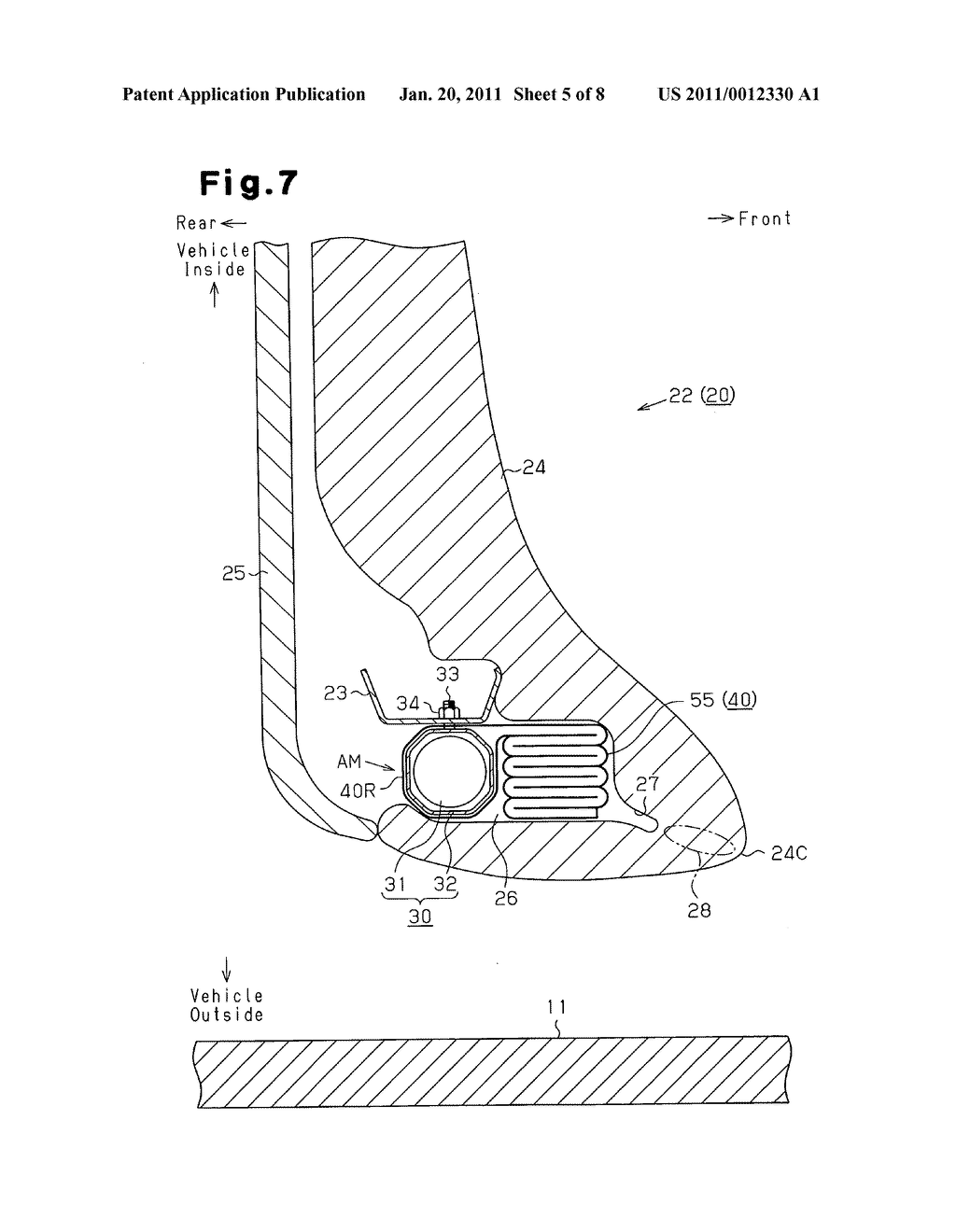 Side airbag apparatus - diagram, schematic, and image 06