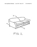 Seating furniture with media storage diagram and image