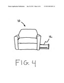 Seating furniture with media storage diagram and image