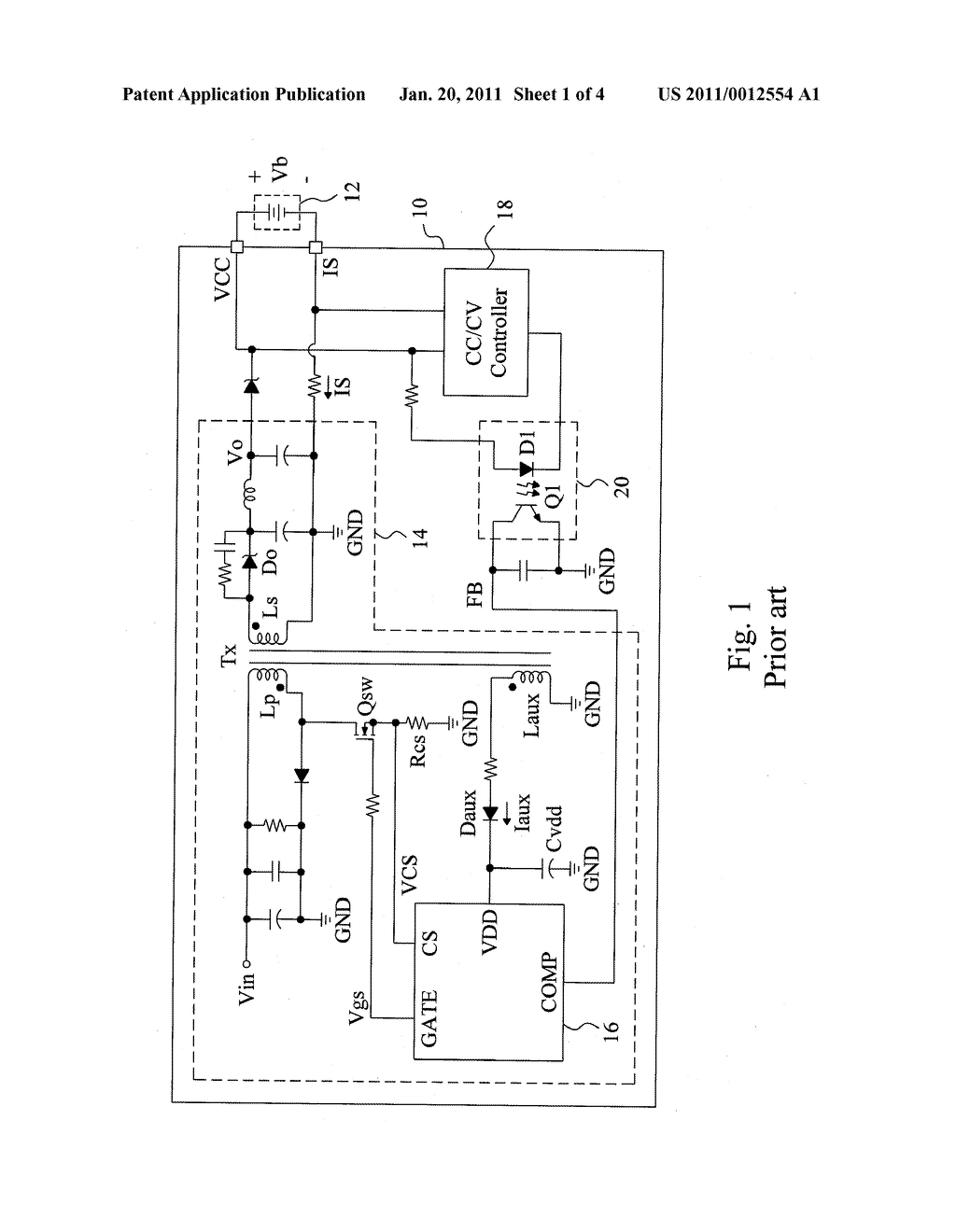 APPARATUS AND METHOD FOR IMPROVING THE STANDBY EFFICIENCY OF A CHARGER, AND ULTRA LOW STANDBY POWER CHARGER - diagram, schematic, and image 02