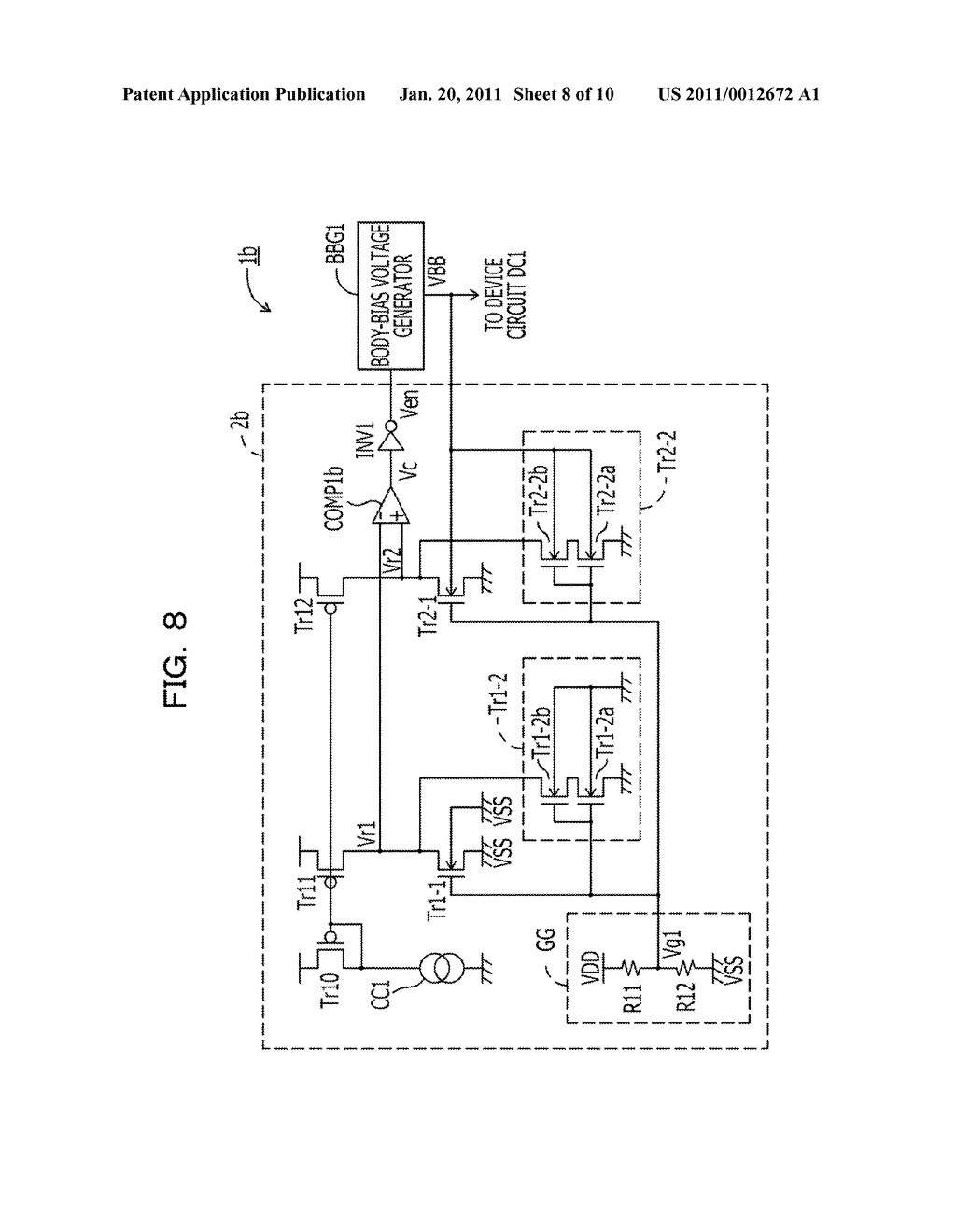 BODY-BIAS VOLTAGE CONTROLLER AND METHOD OF CONTROLLING BODY-BIAS VOLTAGE - diagram, schematic, and image 09