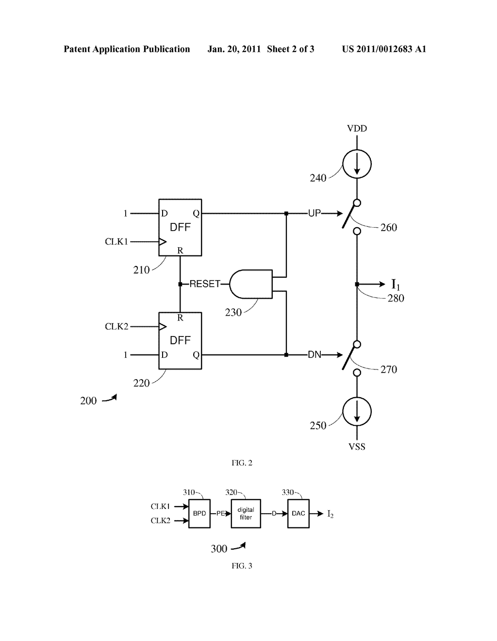 METHOD AND APPARATUS OF PHASE LOCKING FOR REDUCING CLOCK JITTER DUE TO CHARGE LEAKAGE - diagram, schematic, and image 03