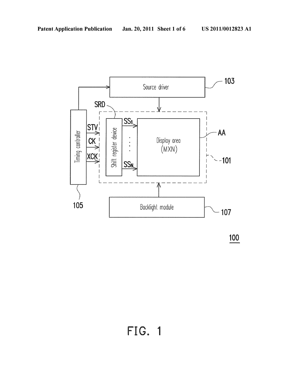 LIQUID CRYSTAL DISPLAY AND SHIFT REGISTER DEVICE THEREOF - diagram, schematic, and image 02