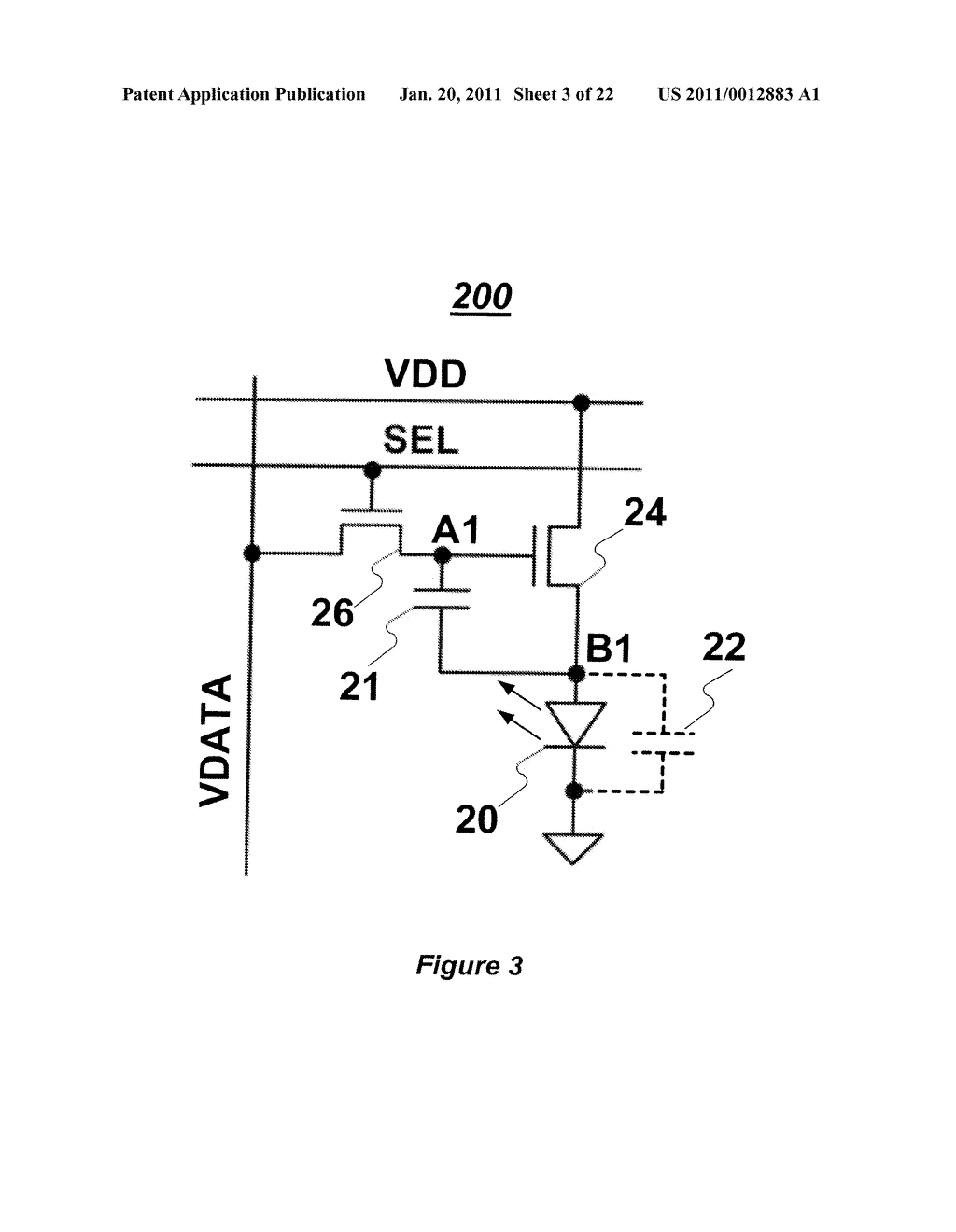 METHOD AND SYSTEM FOR PROGRAMMING AND DRIVING ACTIVE MATRIX LIGHT EMITTING DEVICE PIXEL - diagram, schematic, and image 04