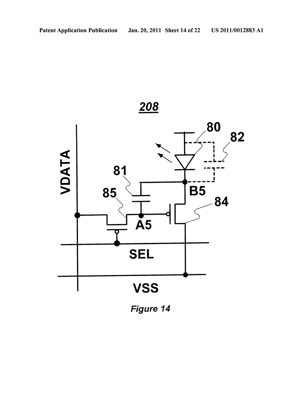 METHOD AND SYSTEM FOR PROGRAMMING AND DRIVING ACTIVE MATRIX LIGHT EMITTING DEVICE PIXEL - diagram, schematic, and image 15