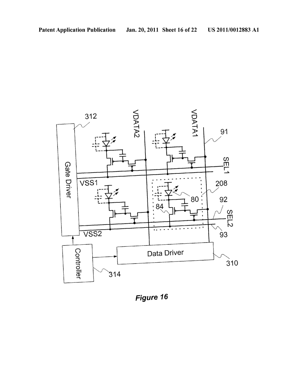 METHOD AND SYSTEM FOR PROGRAMMING AND DRIVING ACTIVE MATRIX LIGHT EMITTING DEVICE PIXEL - diagram, schematic, and image 17