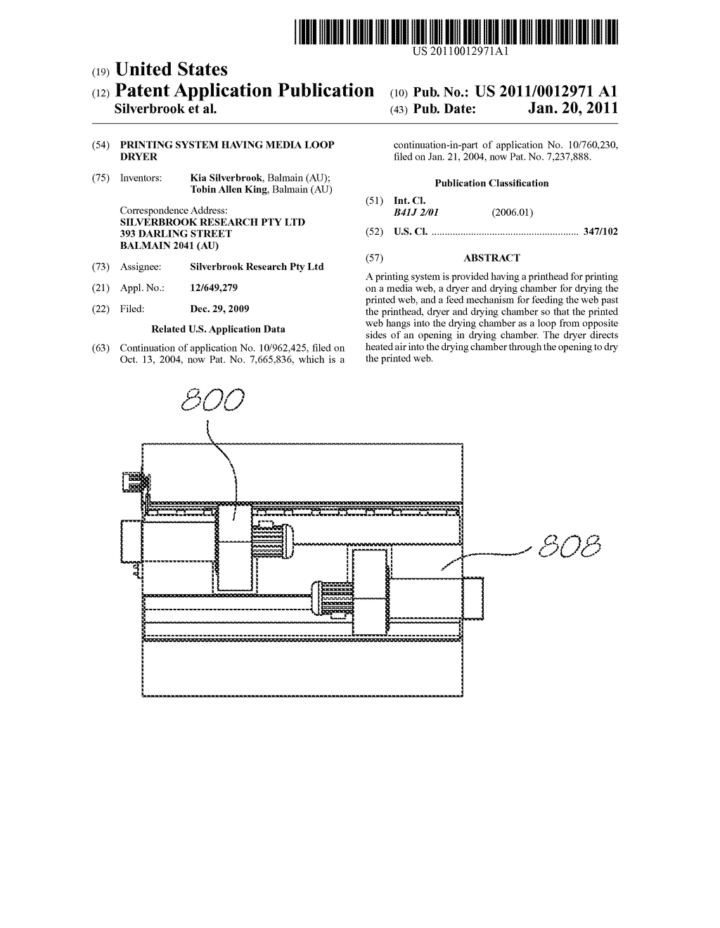 Printing System Having Media Loop Dryer - diagram, schematic, and image 01