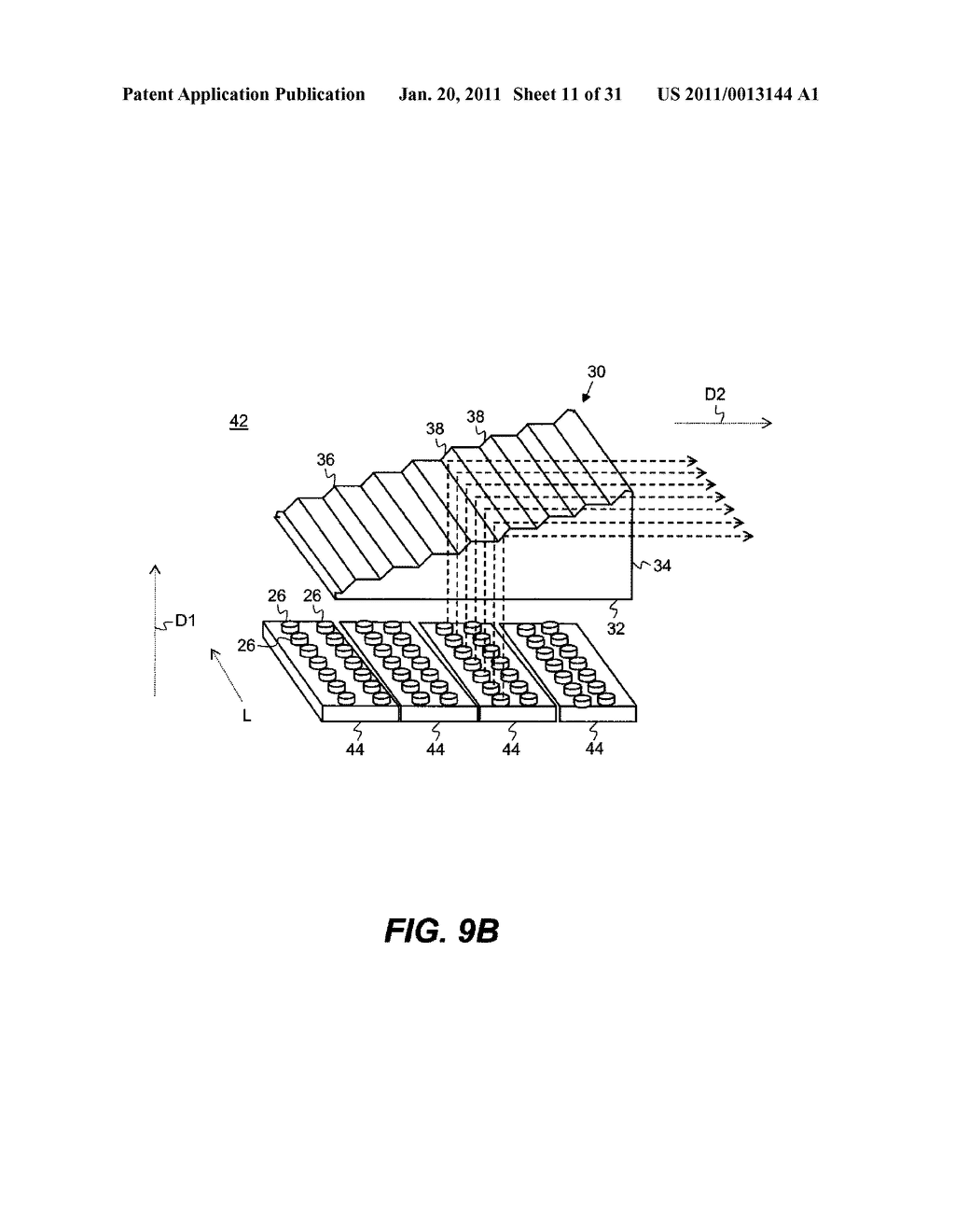 STEREOSCOPIC PROJECTOR WITH ROTATING SEGMENTED DISK - diagram, schematic, and image 12