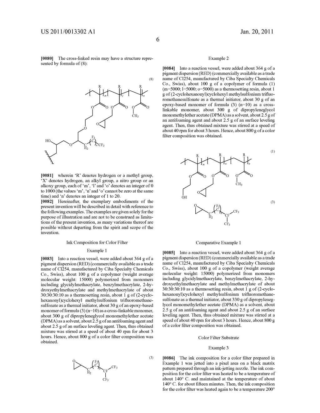 INK COMPOSITION FOR A COLOR FILTER, A COLOR FILTER SUBSTRATE MANUFACTURED USING THE INK COMPOSITION AND METHOD OF MANUFACTURING A COLOR FILTER SUBSTRATE USING THE INK COMPOSITION - diagram, schematic, and image 16