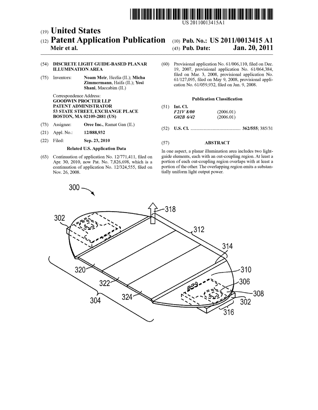 DISCRETE LIGHT GUIDE-BASED PLANAR ILLUMINATION AREA - diagram, schematic, and image 01