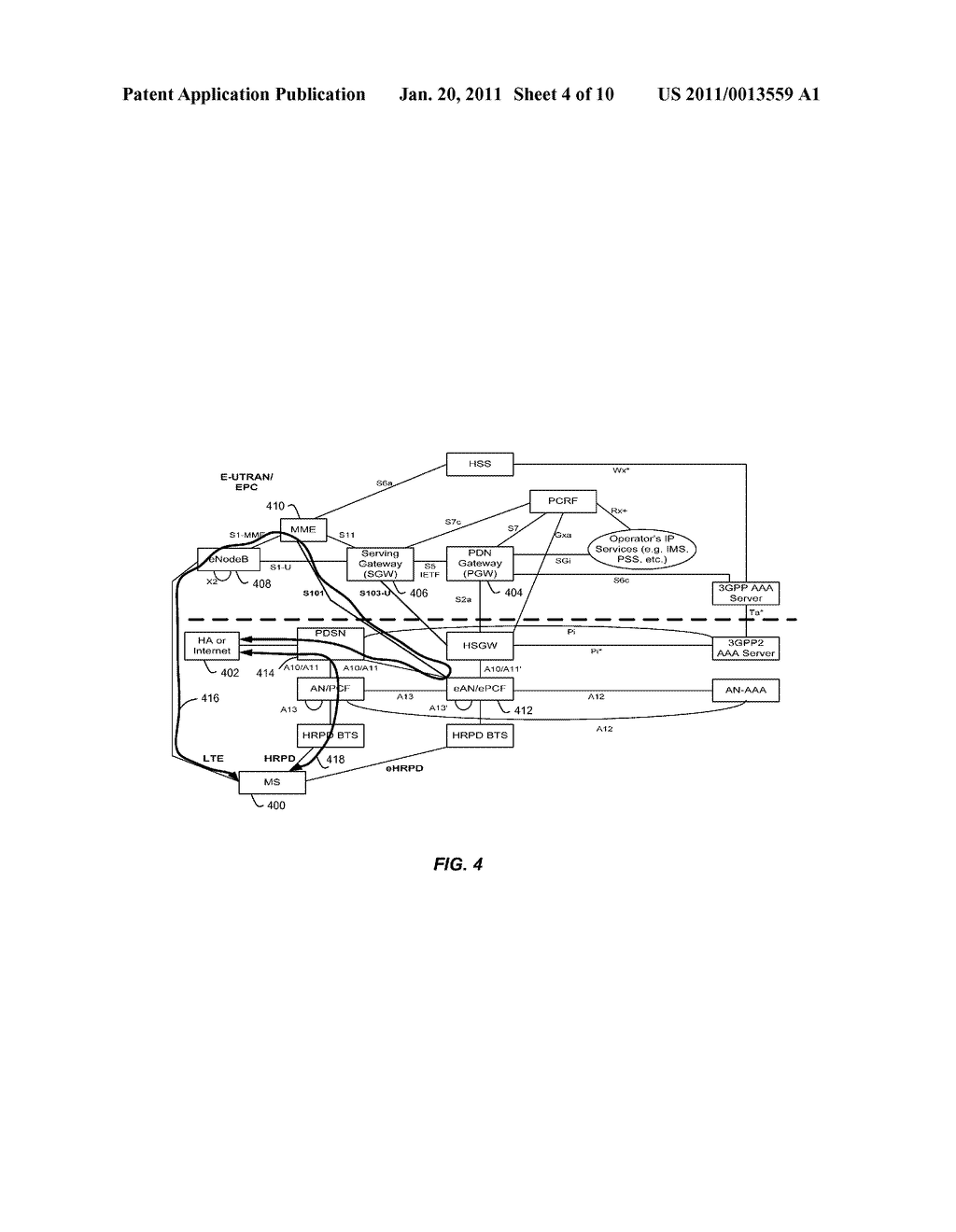 WIRELESS COMMUNICATION VIA A TUNNEL THROUGH A SERVING ACCESS NETWORK - diagram, schematic, and image 05