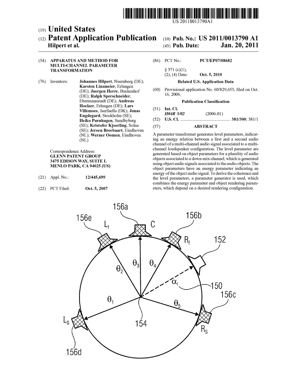Apparatus and Method for Multi-Channel Parameter Transformation - diagram, schematic, and image 01