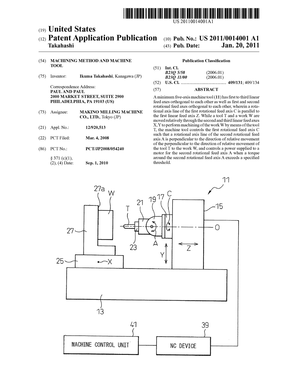 Machining Method and Machine Tool - diagram, schematic, and image 01