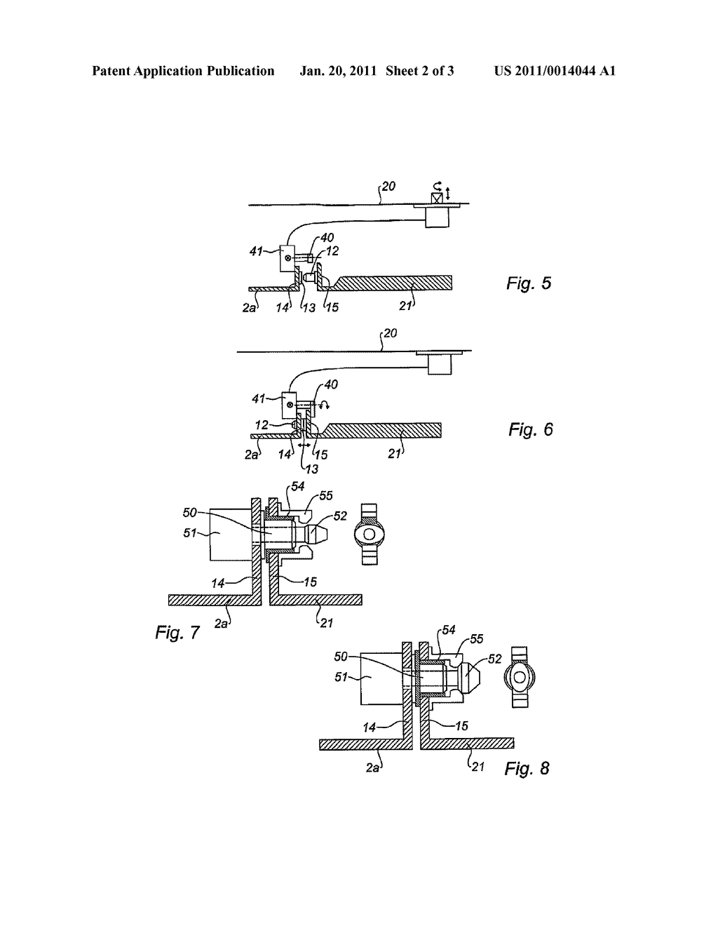 LOCKING SYSTEM FOR AIR INTAKE STRUCTURE FOR TURBOJET ENGINE NACELLE - diagram, schematic, and image 03