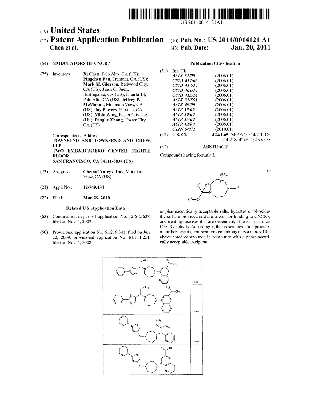 MODULATORS OF CXCR7 - diagram, schematic, and image 01