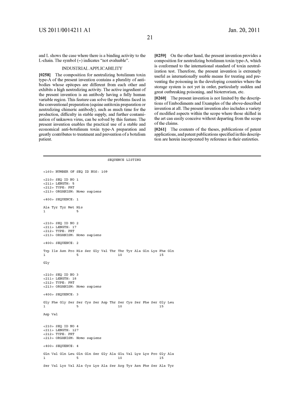 COMPOSITION FOR NEUTRALIZING BOTULINUS TOXIN TYPE-A, AND HUMAN ANTI-BOTULINUS TOXIN TYPE-A ANTIBODY - diagram, schematic, and image 54