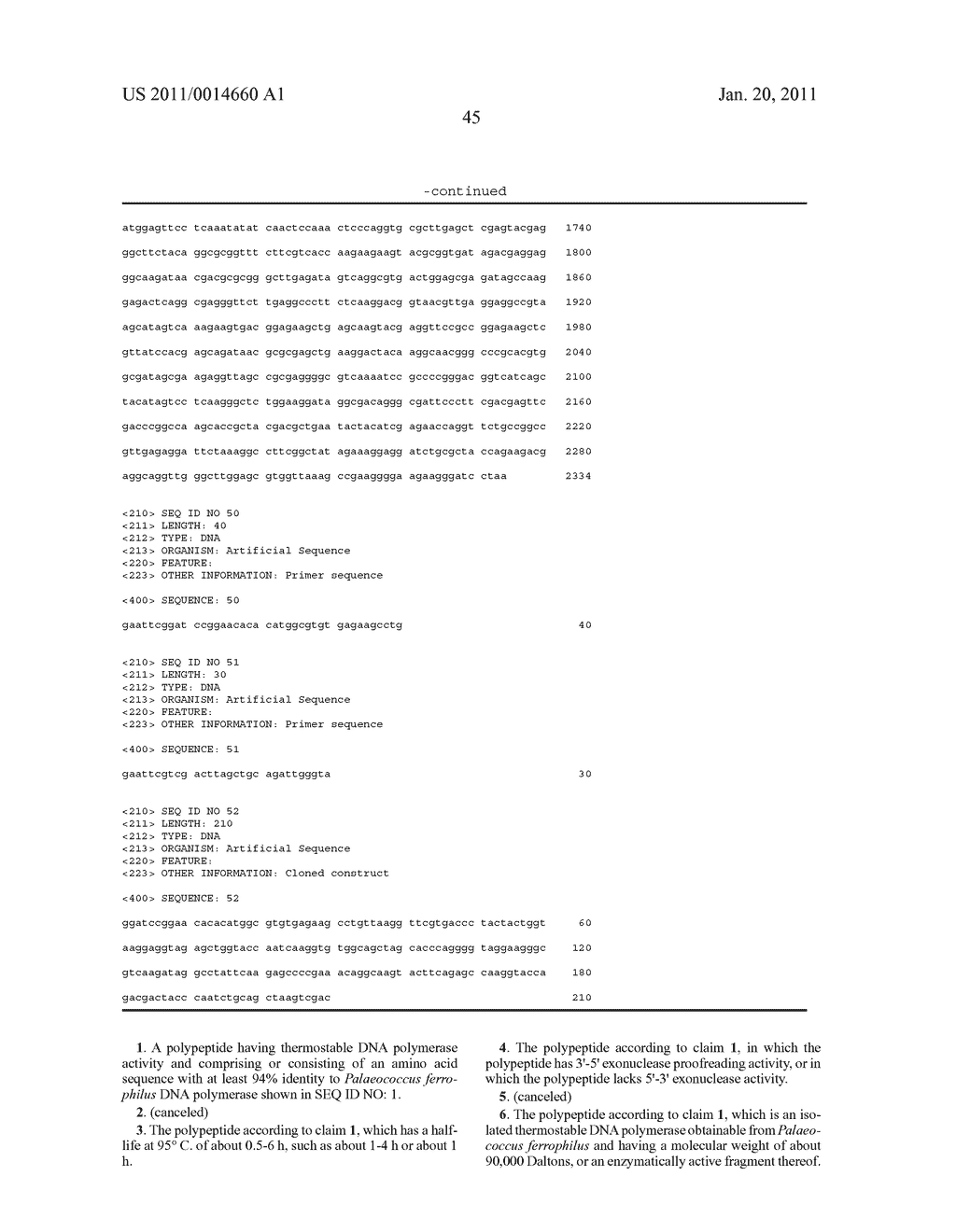 THERMOSTABLE DNA POLYMERASE FROM PALAEOCOCCUS FERROPHILUS - diagram, schematic, and image 49