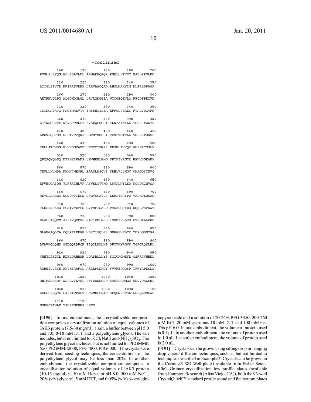 CRYSTAL STRUCTURE OF HUMAN JAK3 KINASE DOMAIN COMPLEX AND BINDING POCKETS THEREOF - diagram, schematic, and image 20